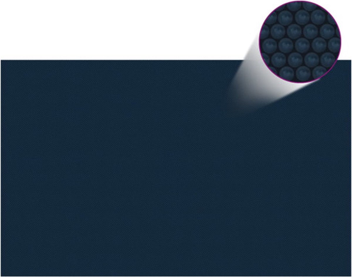 vidaXL - Zwembadfolie - solar - drijvend - 260x160 - cm - PE - zwart - en - blauw