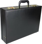Attachékoffer Zwart - Kunstleer - Documentenkoffer - Attache koffer Cijferslot - Laptopkoffer - Kantoor koffer