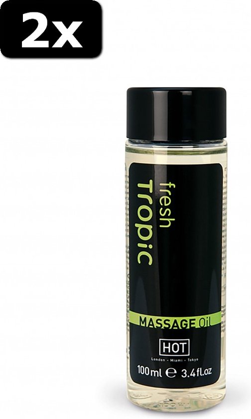 2x Hot Massage Oil Tropic Fresh 100 Ml