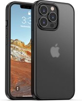 Mobiq - Frosted Rugged Bumper Hoesje iPhone 14 Pro Max - zwart