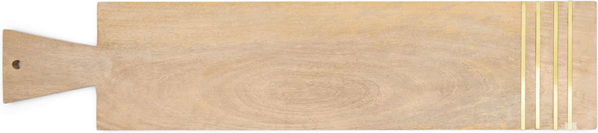 Riviera Maison Snijplank hout - Golden Stripes Chopping Board - Goud - Maat XL