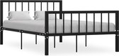 vidaXL - Bedframe - metaal - zwart - 120x200 - cm