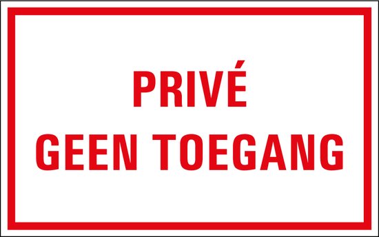 Panneau privé d'accès interdit 200 x 125 mm