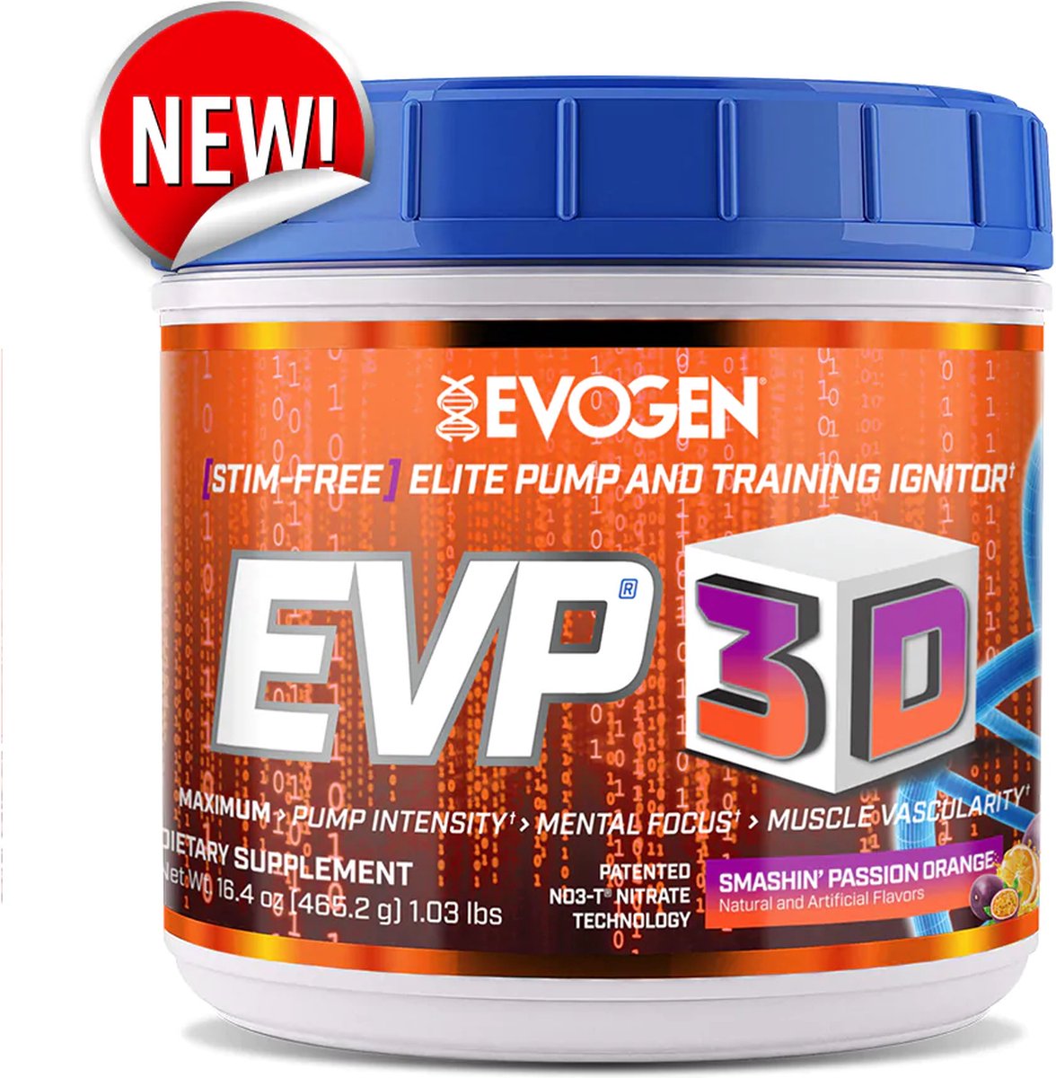 Evogen Nutrition - EVP 3D Smashin Passion Orange 40 porties - Pre Workout - Sportsupplement
