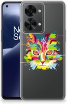 Mobiel Case OnePlus Nord 2T GSM Hoesje Doorzichtig Cat Color