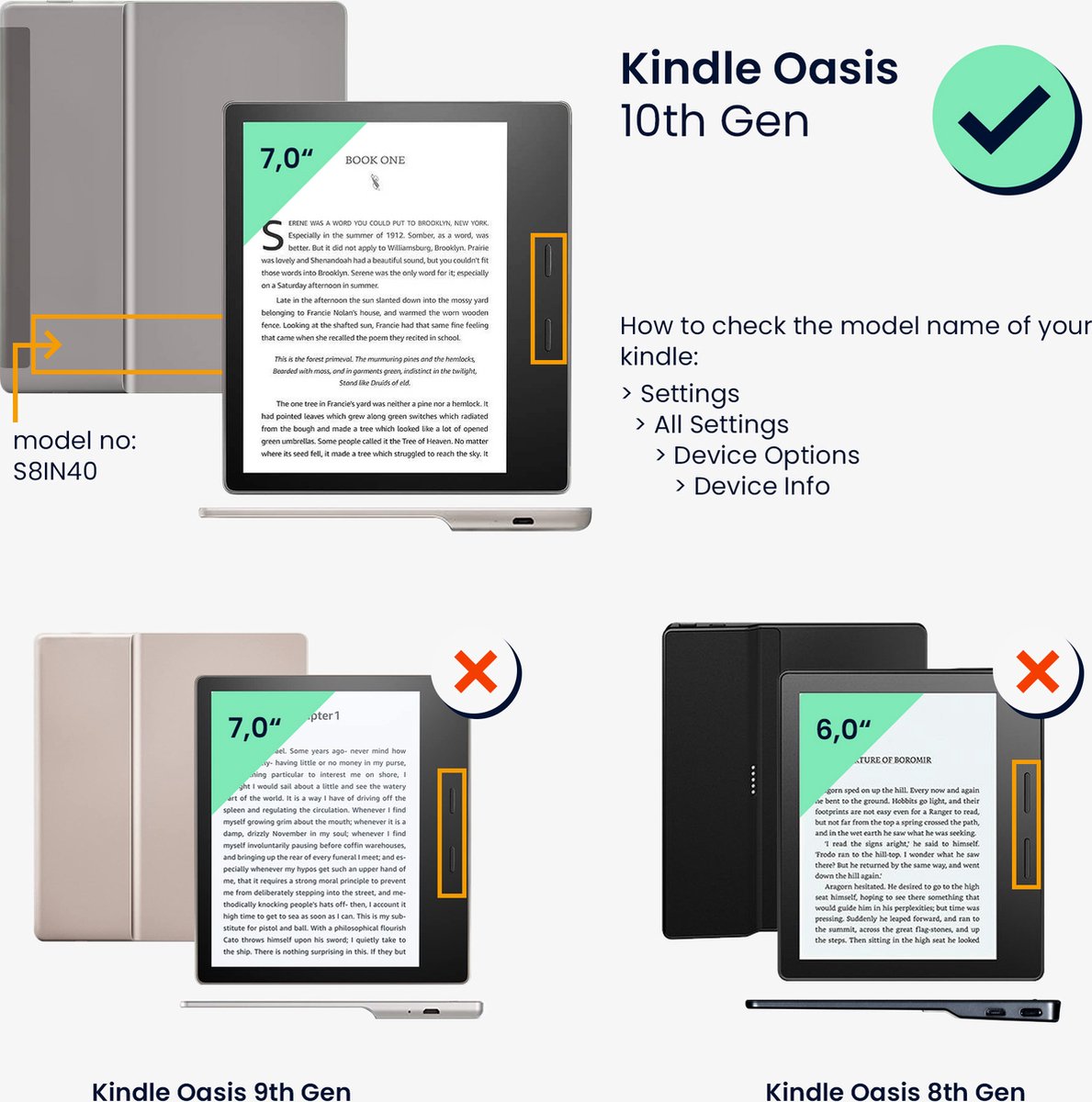 Goodline® -  Kindle (6 ) - Housse de luxe / housse de