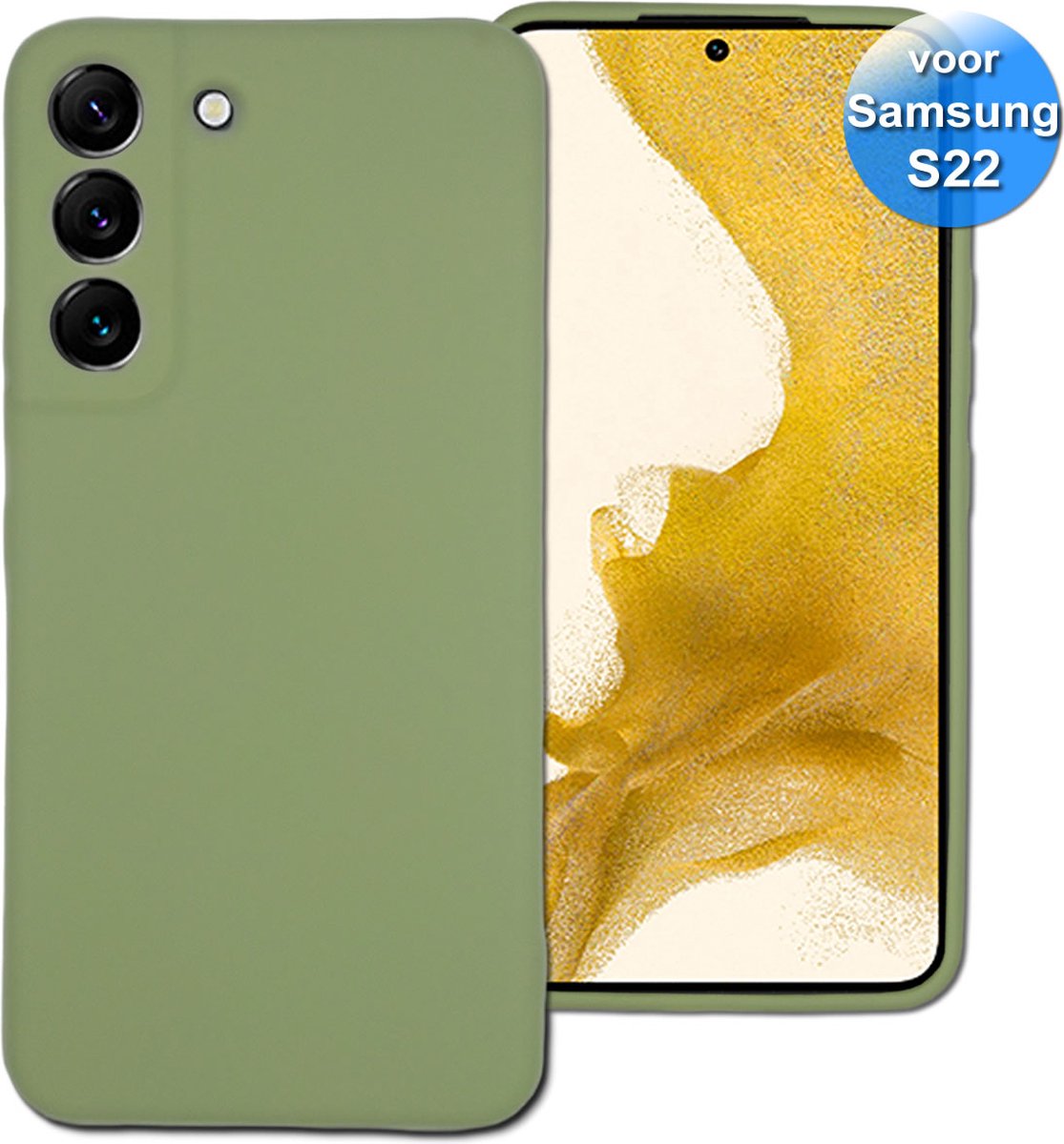 Samsung S22 Telefoonhoesje - Siliconen - Groen - Samsung Galaxy S22 Hoesje - Samsung Galaxy S22 Case-