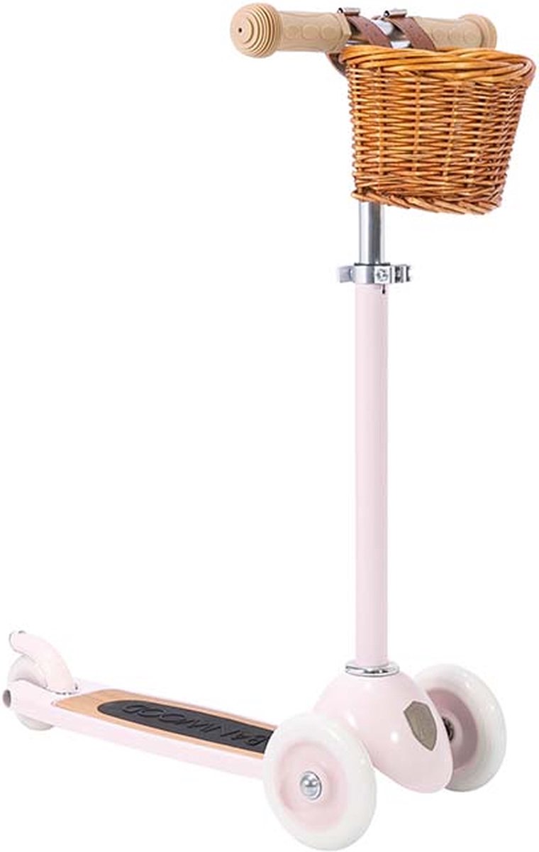 Banwood Scooter - Pink - Roze - Step met mandje - Kinderstep - Vintage step - 3-6 jaar