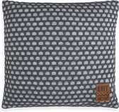 Coussin Knit Factory Mila 50x50 Gris Clair / Anthracite