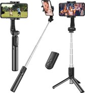 ROYAL SPACIUS® Universele Selfie Stick Tripod 3-in-1 [RS2101] - 360° Rotatie - Bluetooth Afstandsbediening - Lange Batterijduur - Ergonomisch & Stevig Design - Zwart