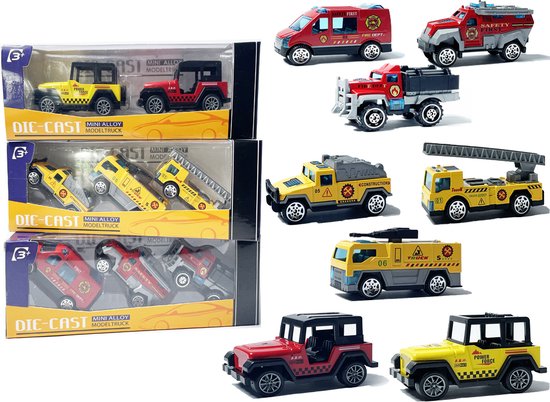 Speelgoed mini auto's set 8 stuks - model auto's Diecast - mini alloy voertuigen set