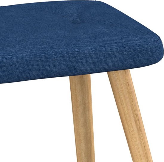 vidaXL Chaise de relaxation avec repose-pieds 62x68,5x96 cm Tissu Bleu