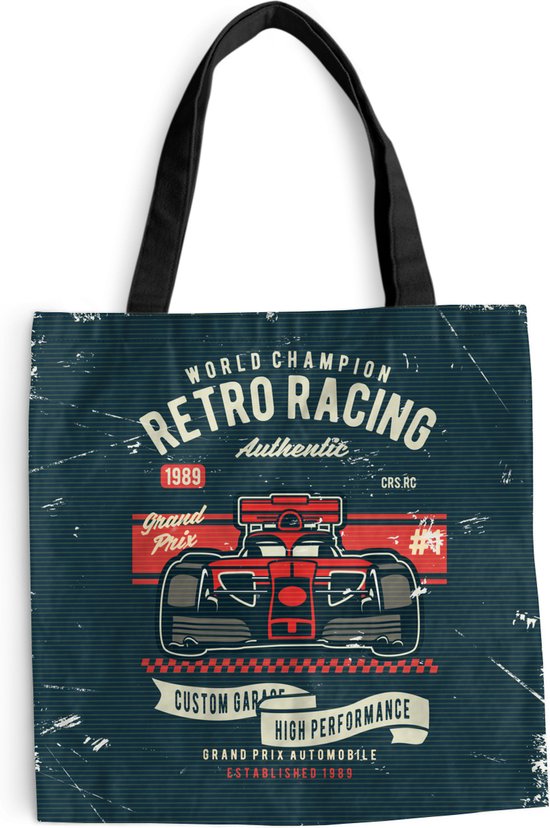 Schoudertas - Strandtas - Shopper Auto - Race - Retro - Tekening ...