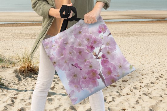 Sac bandoulière - Sac de plage - Shopper Blossom - Cerisier - Printemps - 40x40 cm - Sac en coton