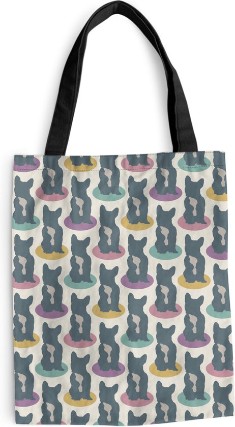 schoudertas-strandtas-shopper-hond-franse-bulldog-patronen