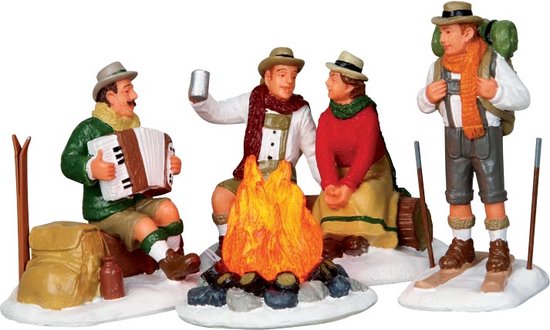 Lemax Kerstdecoratie Lemax - Alpine Ski Party, S/4, b/o (4.5V)
