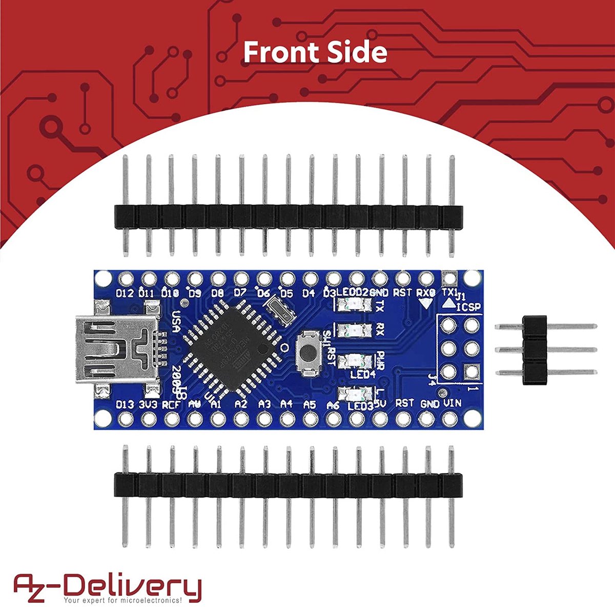 Azdelivery Az Nano V3 Board Met Ft232rl Chip En Atmega328 100 Nano V3 9447