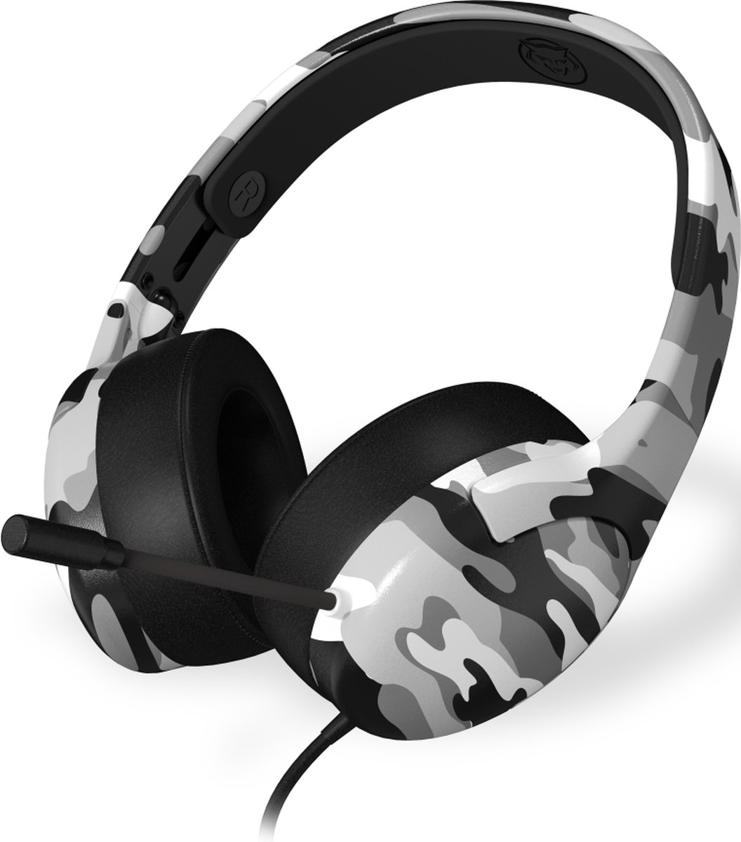 Qware Gaming - Headset - New Orleans - Geschikt voor Playstation 4 - Playstation 5 - PC - Multi platform - Artic Camo White