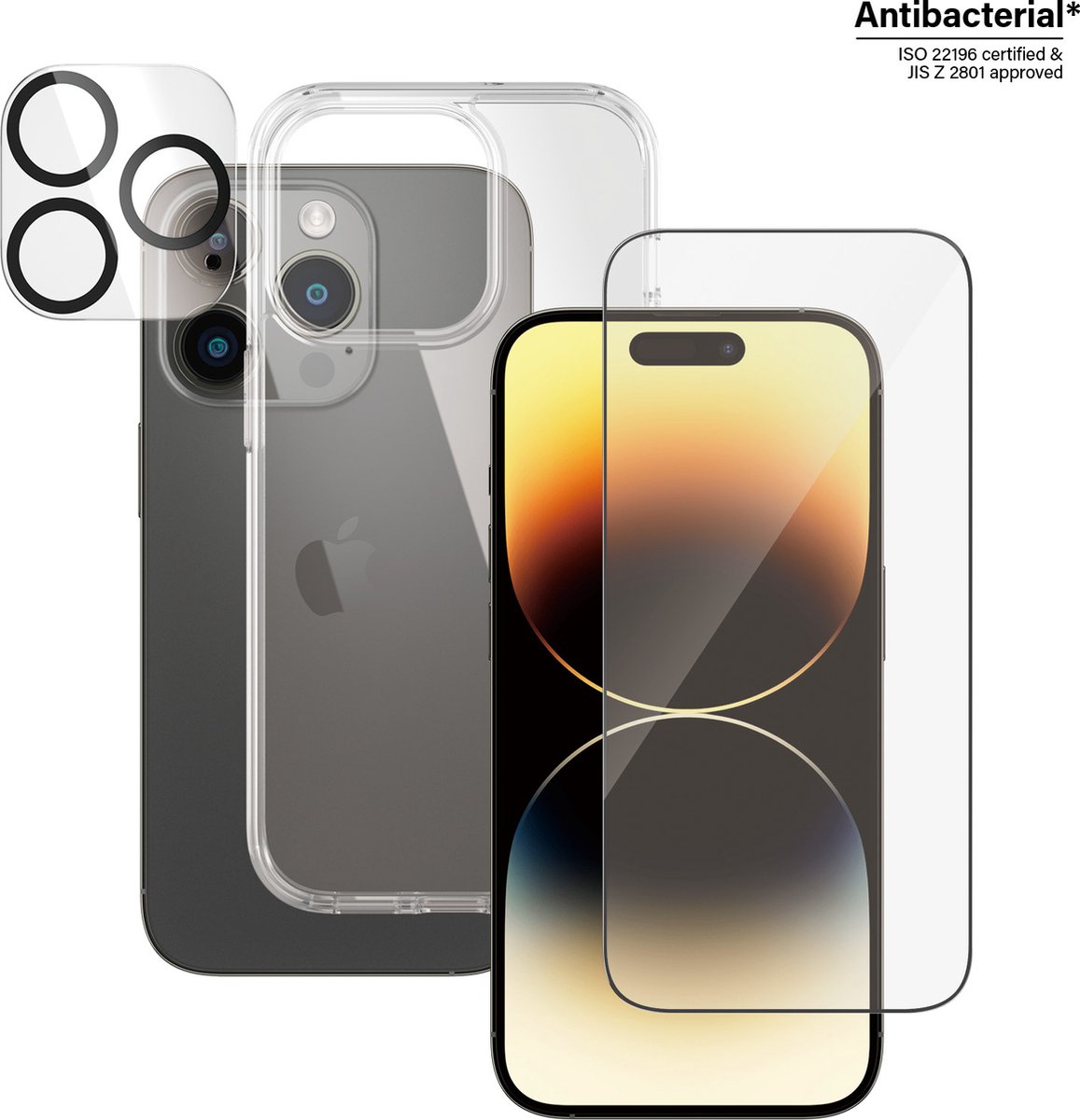 PanzerGlass 3-in-1 Pack Camera en Screen Protector Geschikt voor Apple iPhone 14 Pro