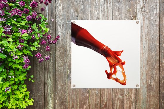 Tuindoek Ketchup fles - 100x100 cm