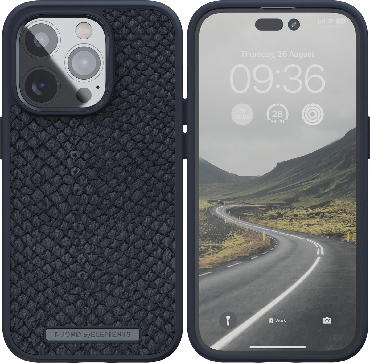Njord byELEMENTS iPhone 14 Pro Max hoesje - Back Cover Telefoonhoesje - Zwart