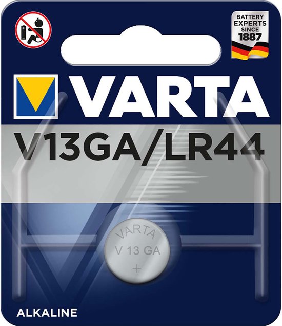 Varta - Knoopcel batterij - LR44 - High Energy Alkaline - 1,5 Volt | bol.com