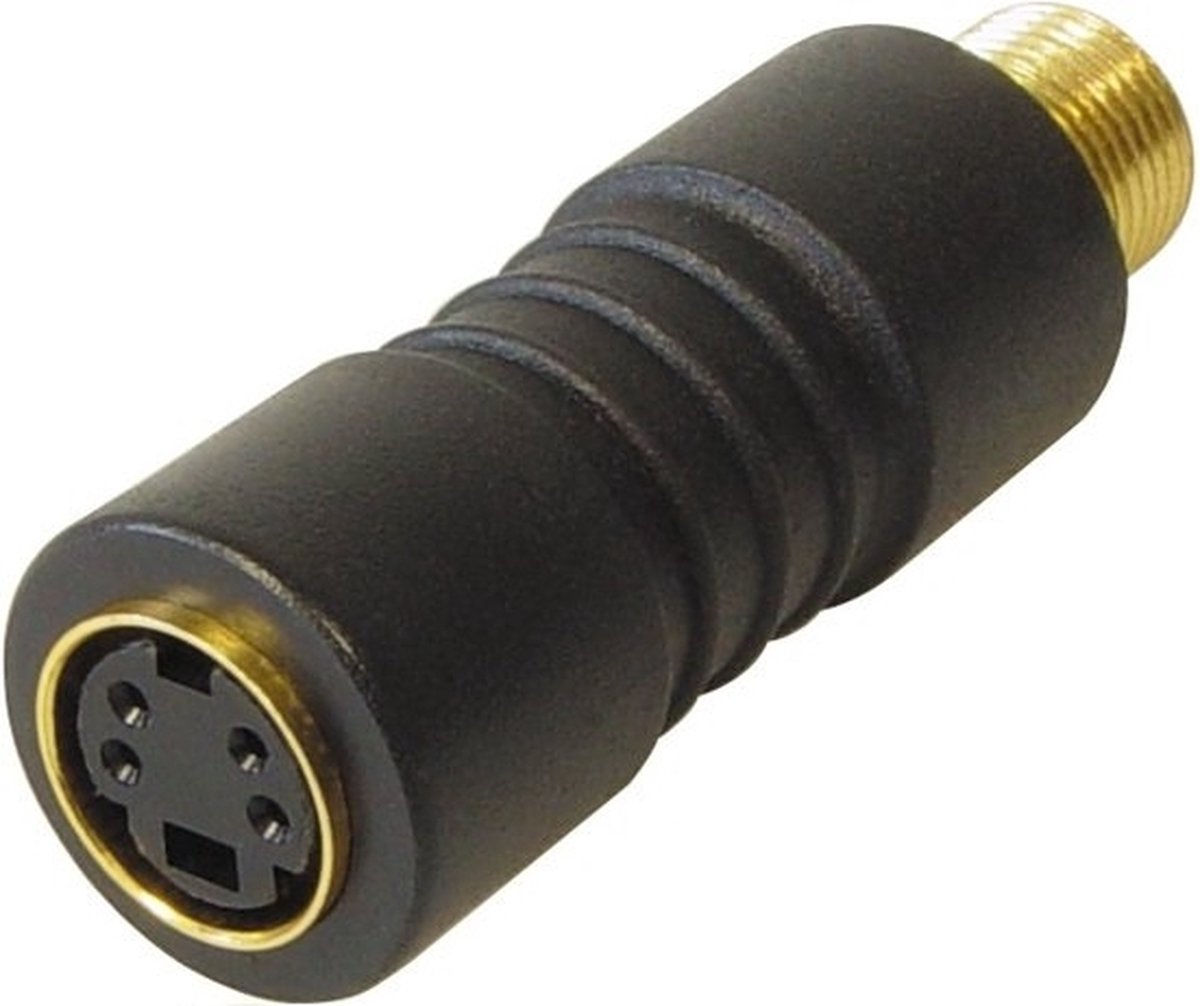 S-VHS (v) - F (v) adapter / zwart
