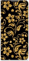 Bookcase Cadeau voor Oma Motorola Moto G51 5G Telefoonhoesje Gouden Bloemen