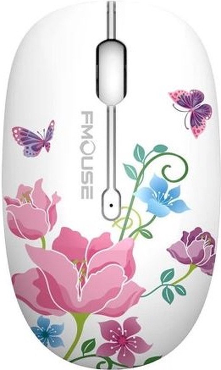 FMouse M101 - Wireless optical Mouse - Butterfly- 1600dpi - 2.4Ghz - Nano USB ontvanger