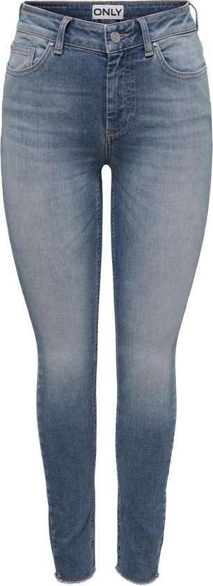 Only Jeans Onlblush Mid Sk Ank Raw Dnm Rea231 15269046 Special Blue Grey Denim Dames