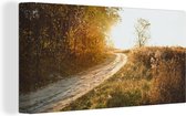 Canvas Schilderij Pad - Natuur - Boom - 80x40 cm - Wanddecoratie