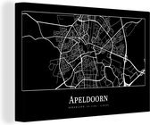 Peinture sur toile Apeldoorn - Plan de la ville - Plan d'étage - Carte - 60x40 cm - Décoration murale