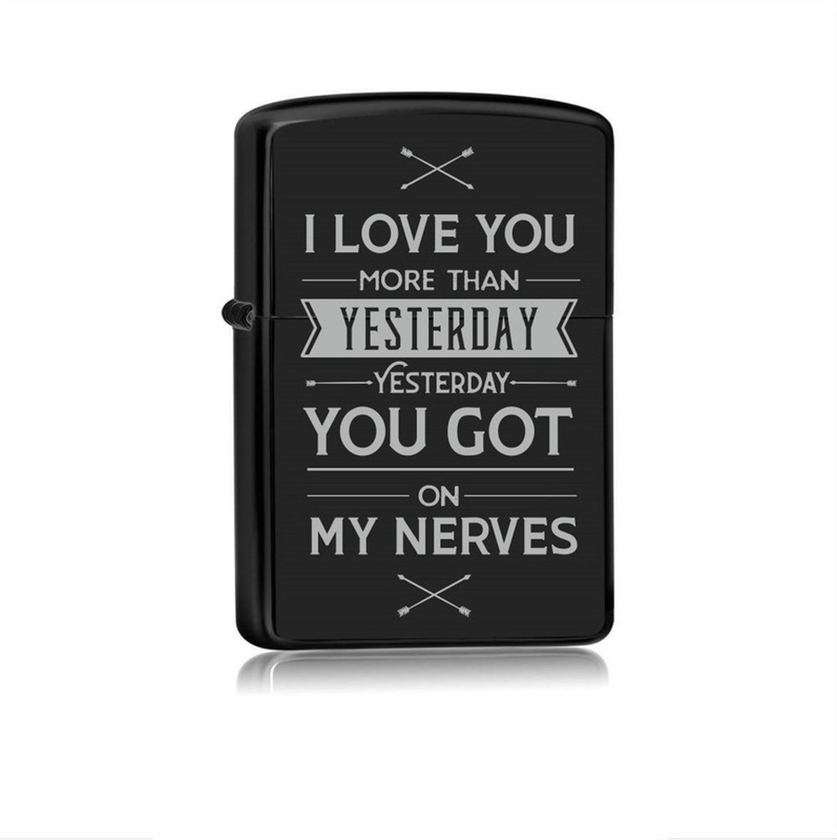 Goedkoopste Aansteker Zwart - I Love You