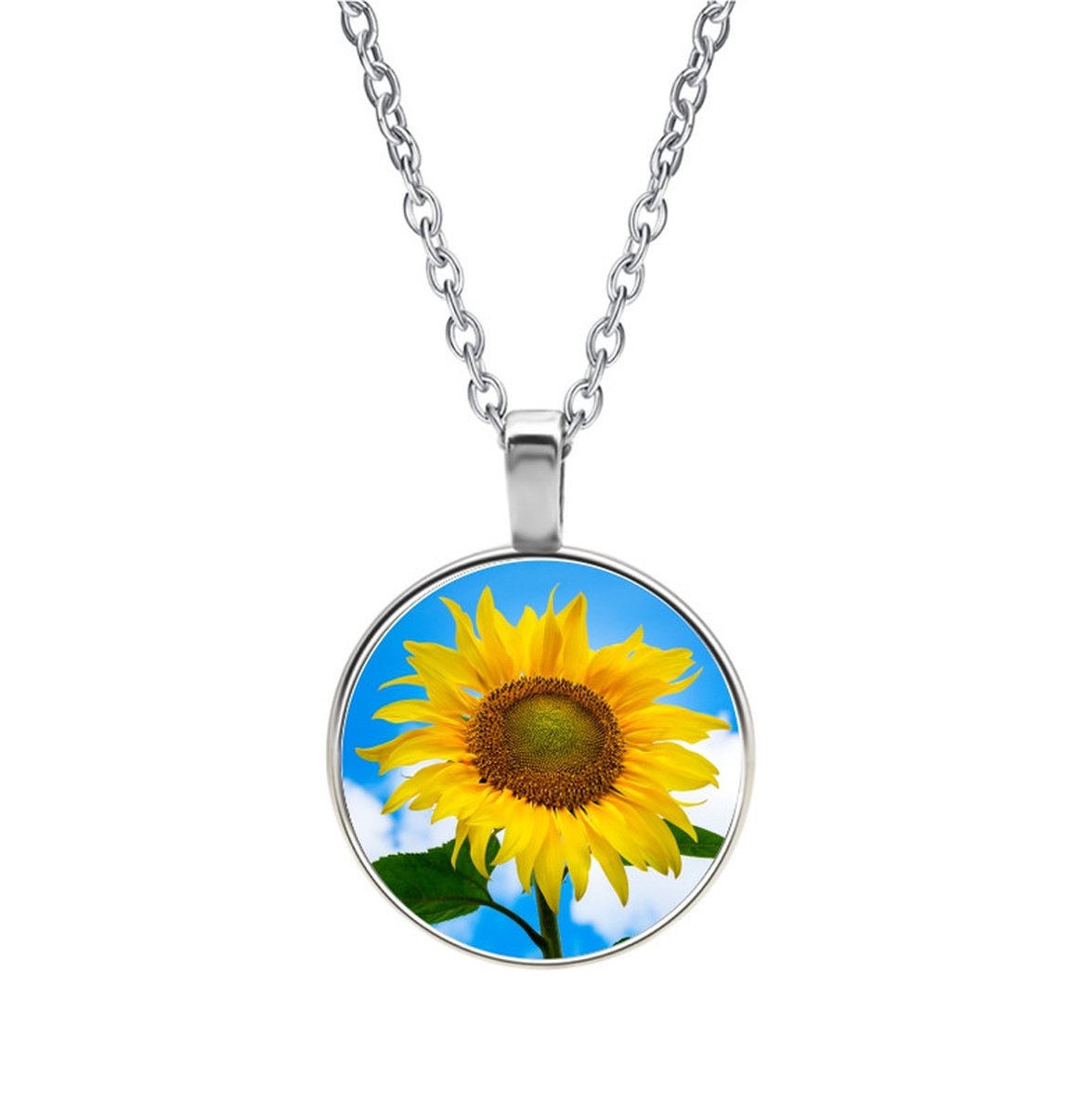 Ketting Glas - Zonnebloem