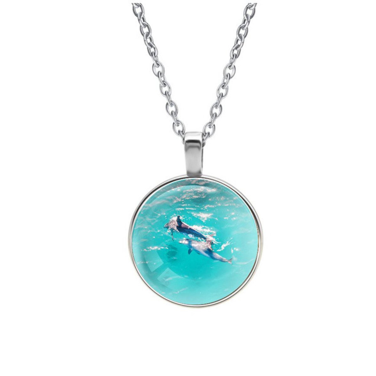 Ketting Glas - Dolfijnen