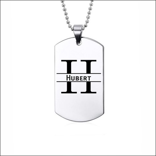 Collier en acier inoxydable avec nom - Hubert