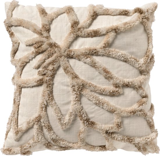Dutch Decor CLEMENCE - Kussenhoes 45x45 Cm - Zachte, Luxe Uitstraling Met Glans En Structuur Almond Buff Bruin Goudkleurig Dutch Decor
