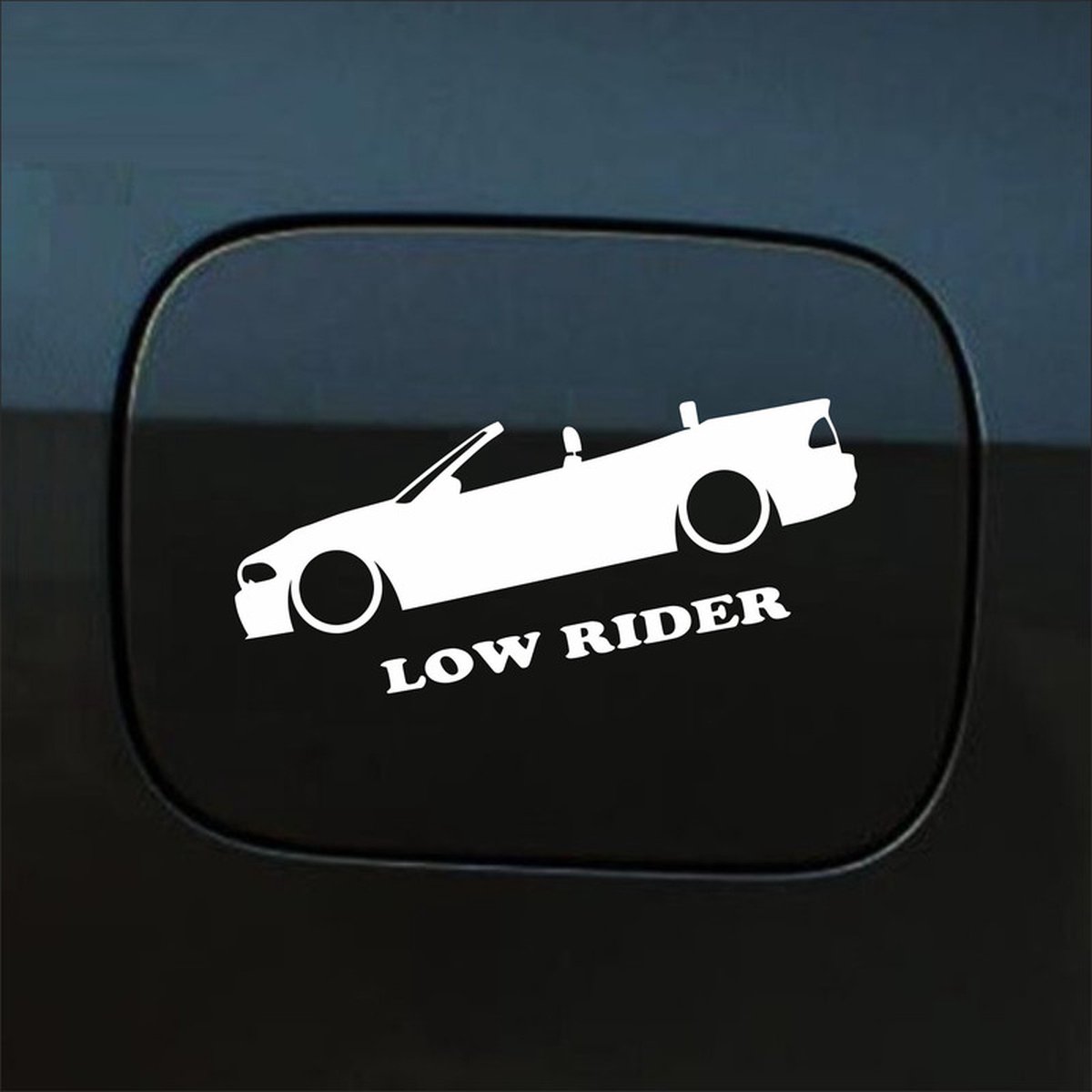 Bumpersticker - Low Rider - 7 X 18 - Wit