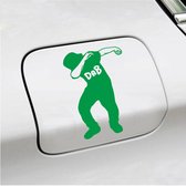 Bumpersticker - Dab - 15 X 10 - Groen