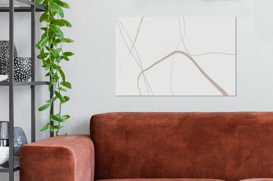 Tableau Peinture Abstrait - Minimalisme - Dessin au trait - Line cm - Décoration murale