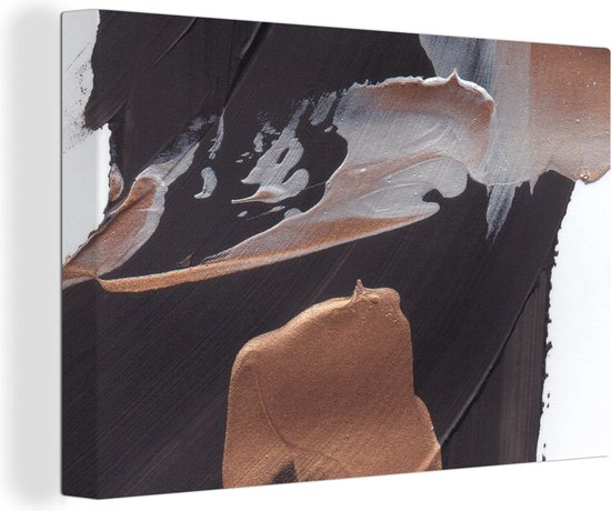 Tableau Peinture Abstrait - Peinture - Or - 180x120 cm - Décoration murale XXL