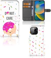 Smartphone Hoesje iPhone 14 Pro Max Bookcase met Quotes Donut Cadeautjes voor Meisjes