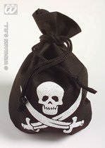 WIDMANN - Zwarte piratenzak met doodskop - Accessoires > Tassen > Handtassen