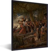 Fotolijst incl. Poster - Wie een varken is moet in het kot - Jan Steen - 60x80 cm - Posterlijst