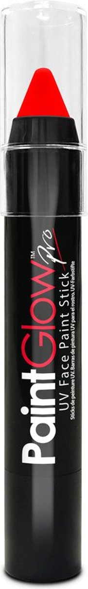 PaintGlow - UV Face & Body Paint Stick - Blacklight verf - Festival make up - Rood