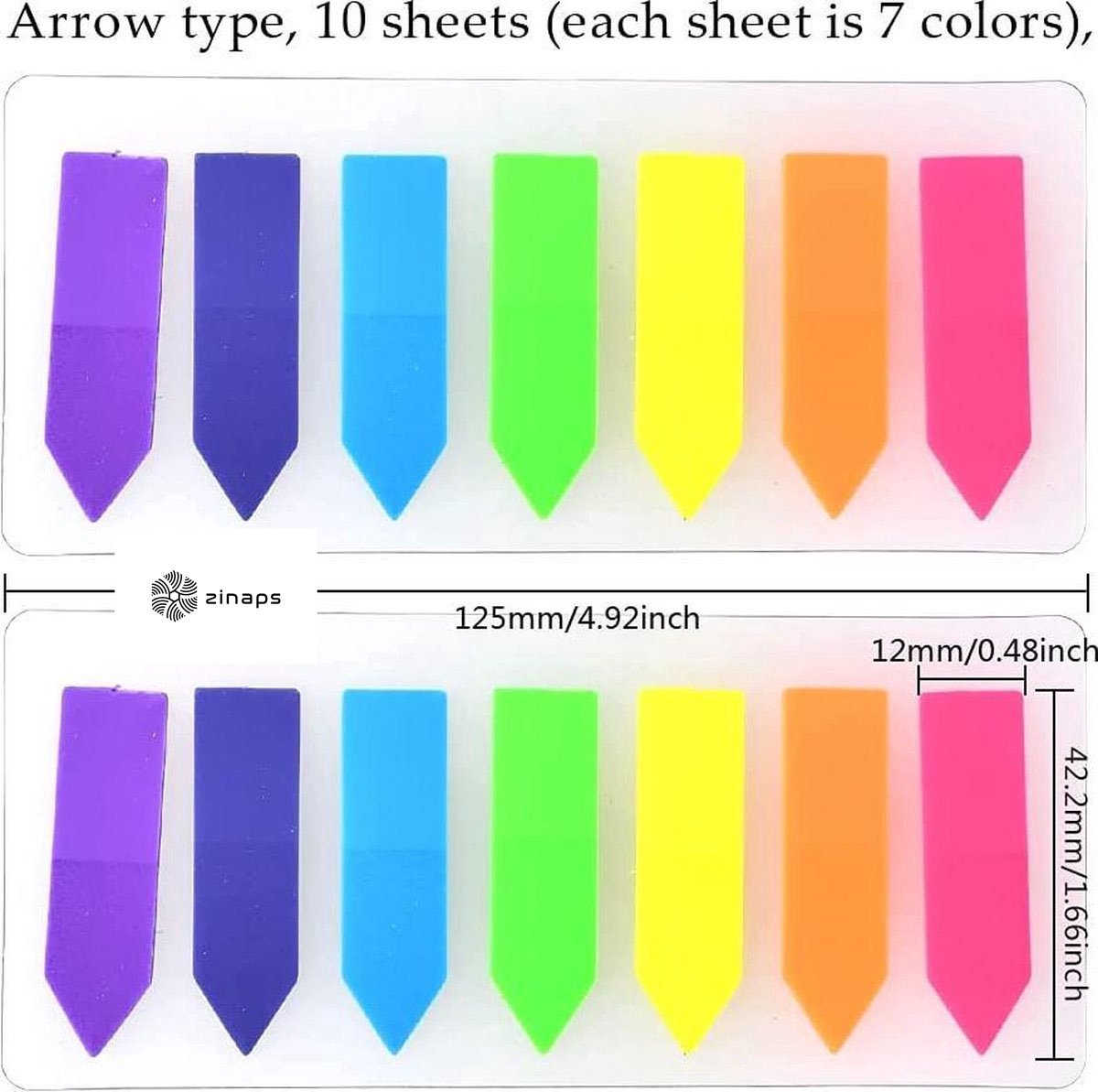 Onglets d'index - Zinaps 2800 feuilles de film marqueur adhésif