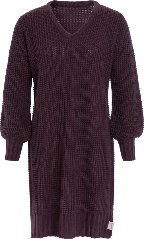 Knit Factory Robin Robe tricotée pour femme - Aubergine - 36/38