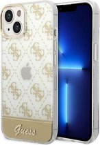 Guess Apple iPhone 14 Gouden TPU Back Cover Telefoonhoesje - Bescherming & Stijl