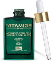 Advanced Stem Cell Vitamine C Serum 20% - Hyaluronzuur Serum met Vitamine E, Aloe Vera Gel, Jojoba Olie en MSM - Collageen en Hydratatie Bevorderende Serum