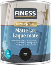 Finess matte lak waterbasis - zwart - 750 ml.